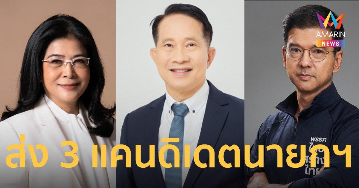“ไทยสร้างไทย” เปิดชื่อ 3 แคนดิเดตนายกรัฐมนตรี
